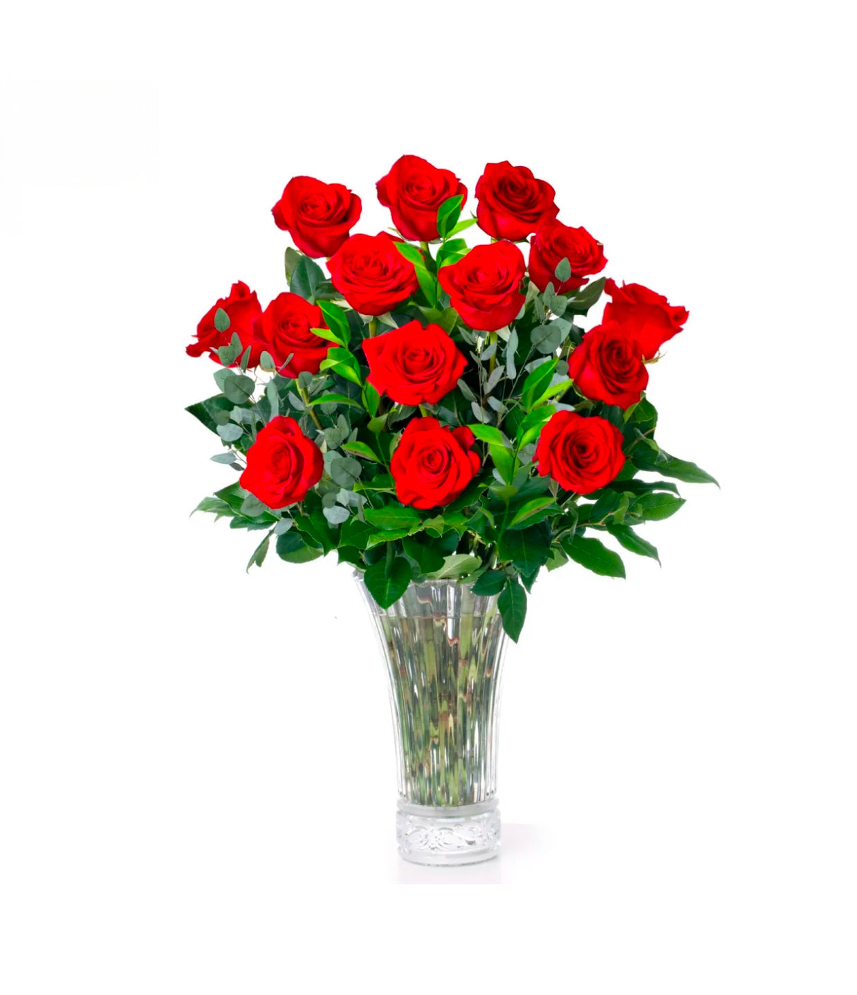 Dozen Roses In A Vase