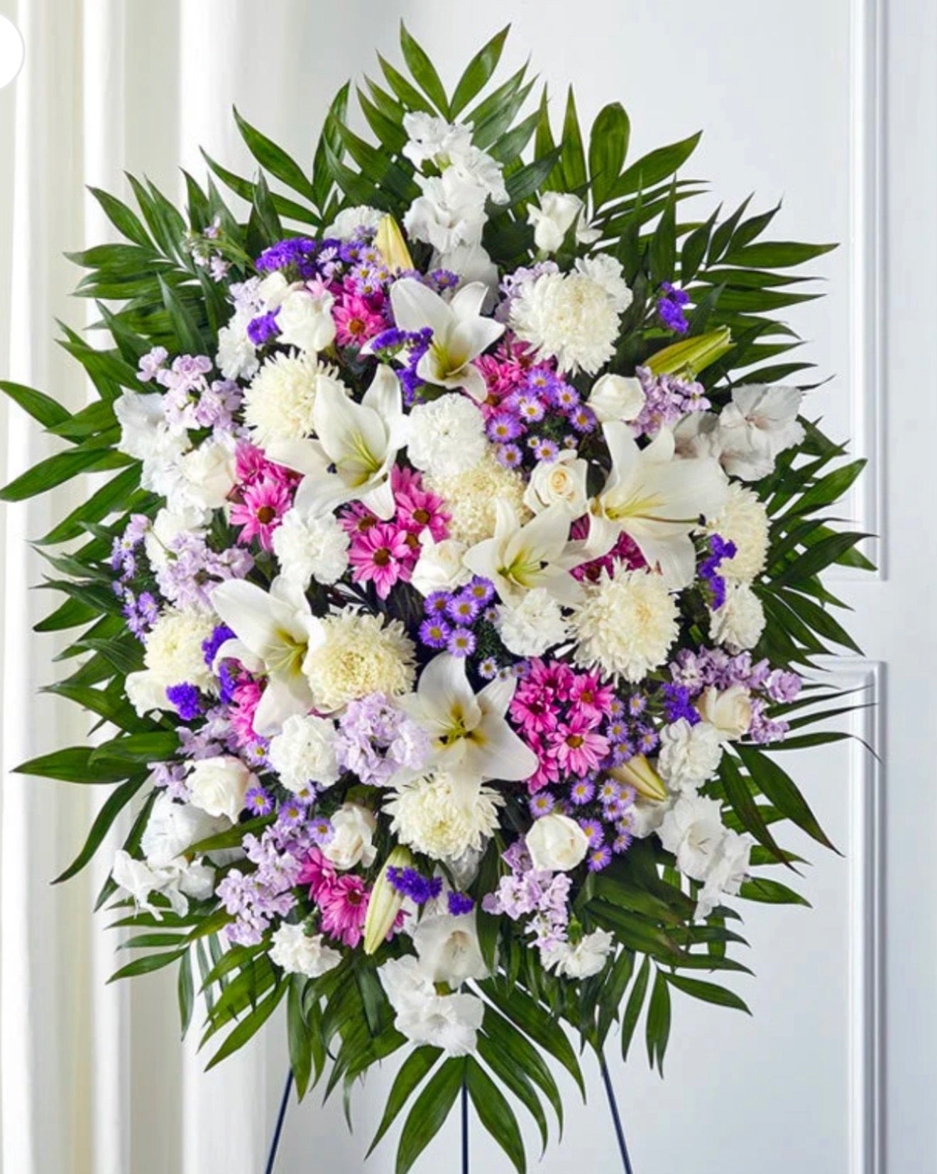 Deep sympathy standing spray