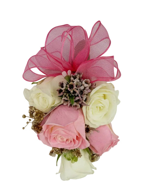 Corsage pink + white