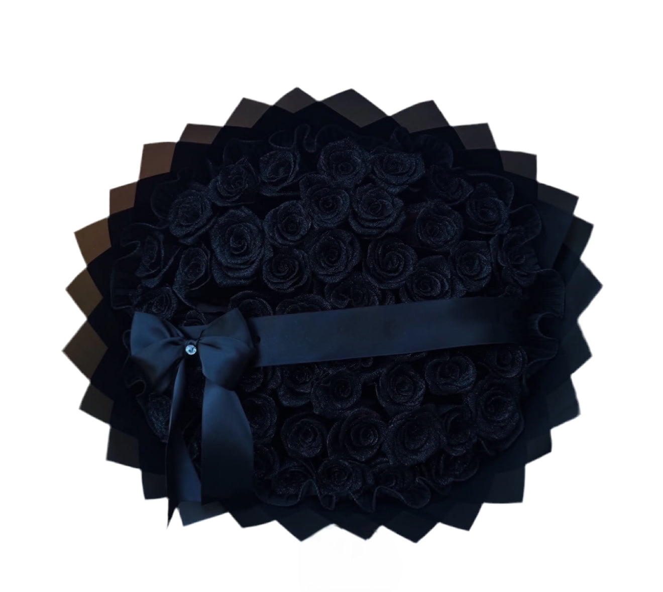 Black Glitter roses