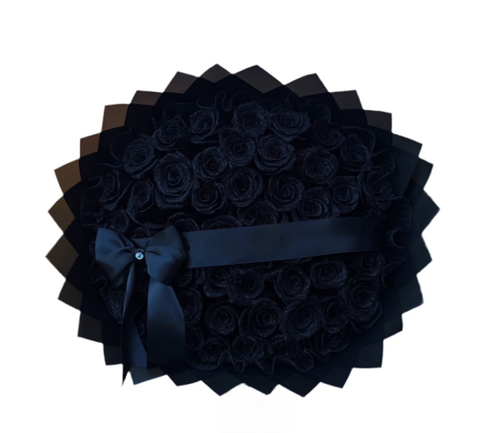 Black Glitter roses