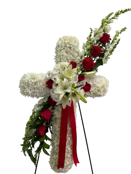 Peace and prayers sympathy cross